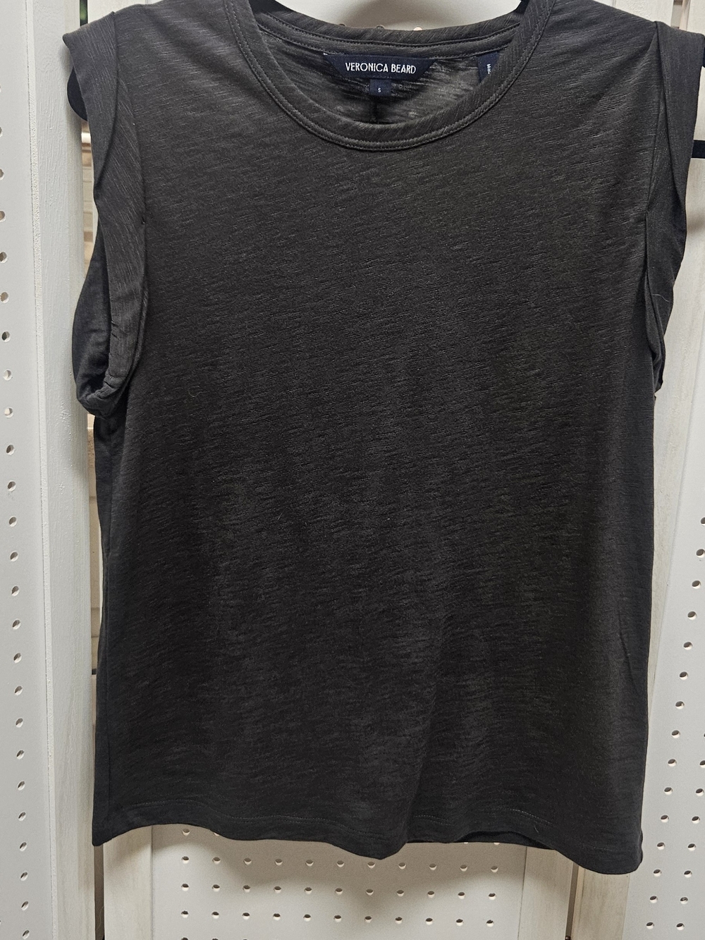 Veronica Beard Dree Muscle Tee Charcoal Grey 100% Pima Cotton S Small